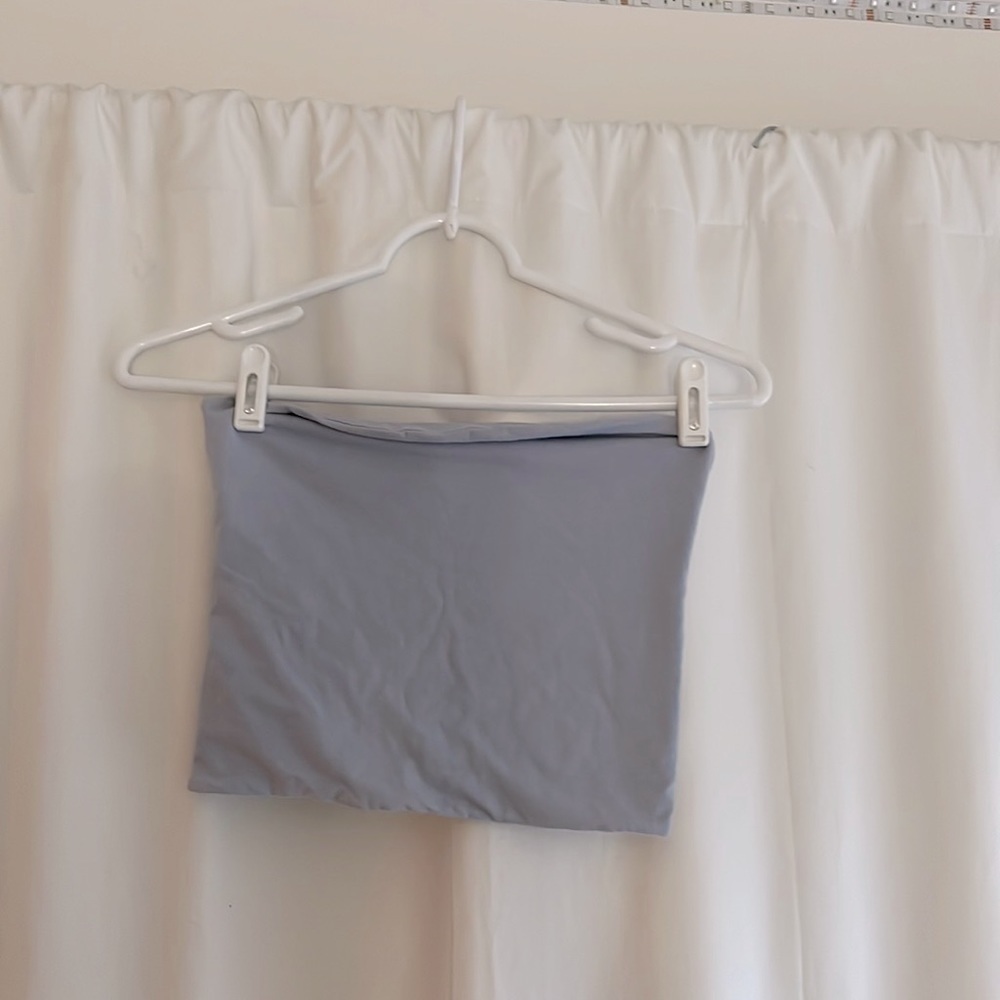 brandy melville light blue tube top